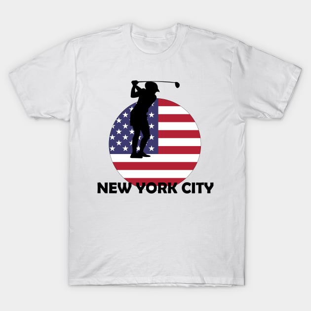 New York City Golf T-Shirt by ArtDesignDE